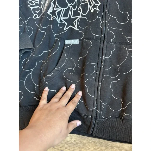 Vintage Y2K Ecko UNLTD Full Zip Hoodie Size L Embroidered Rhino Cybergoth Rare - Picture 6 of 14